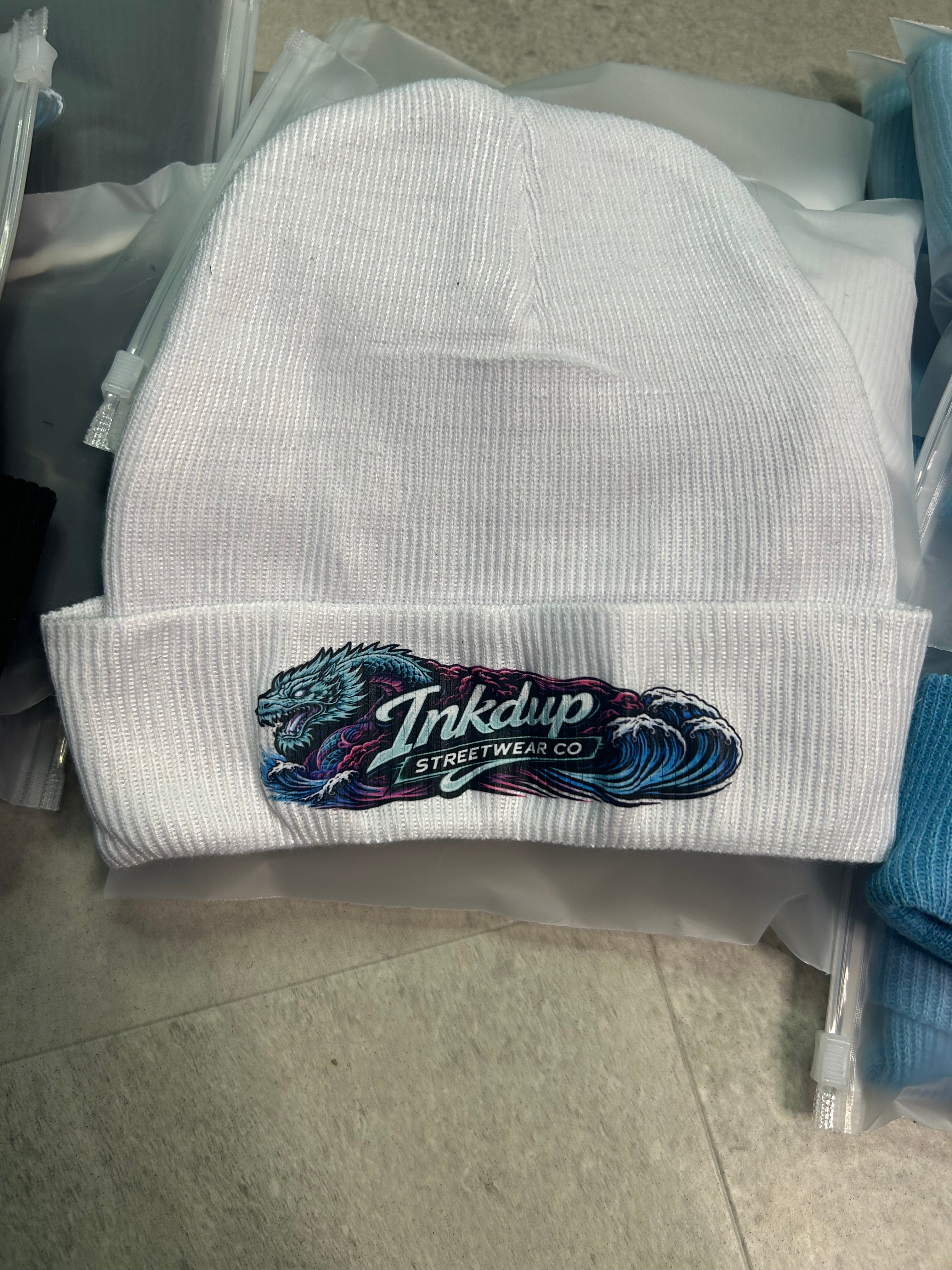 Snowflake white beanie