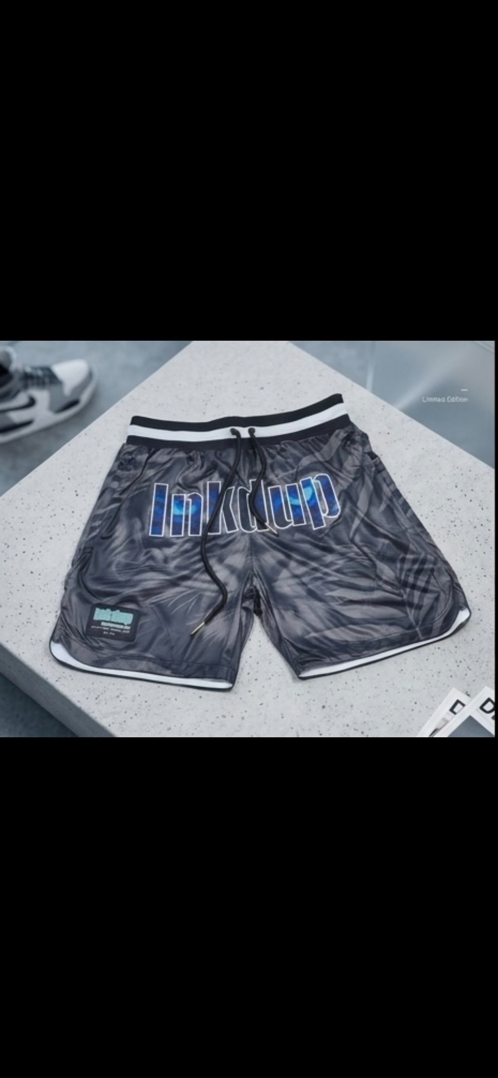 embroidered mesh shorts