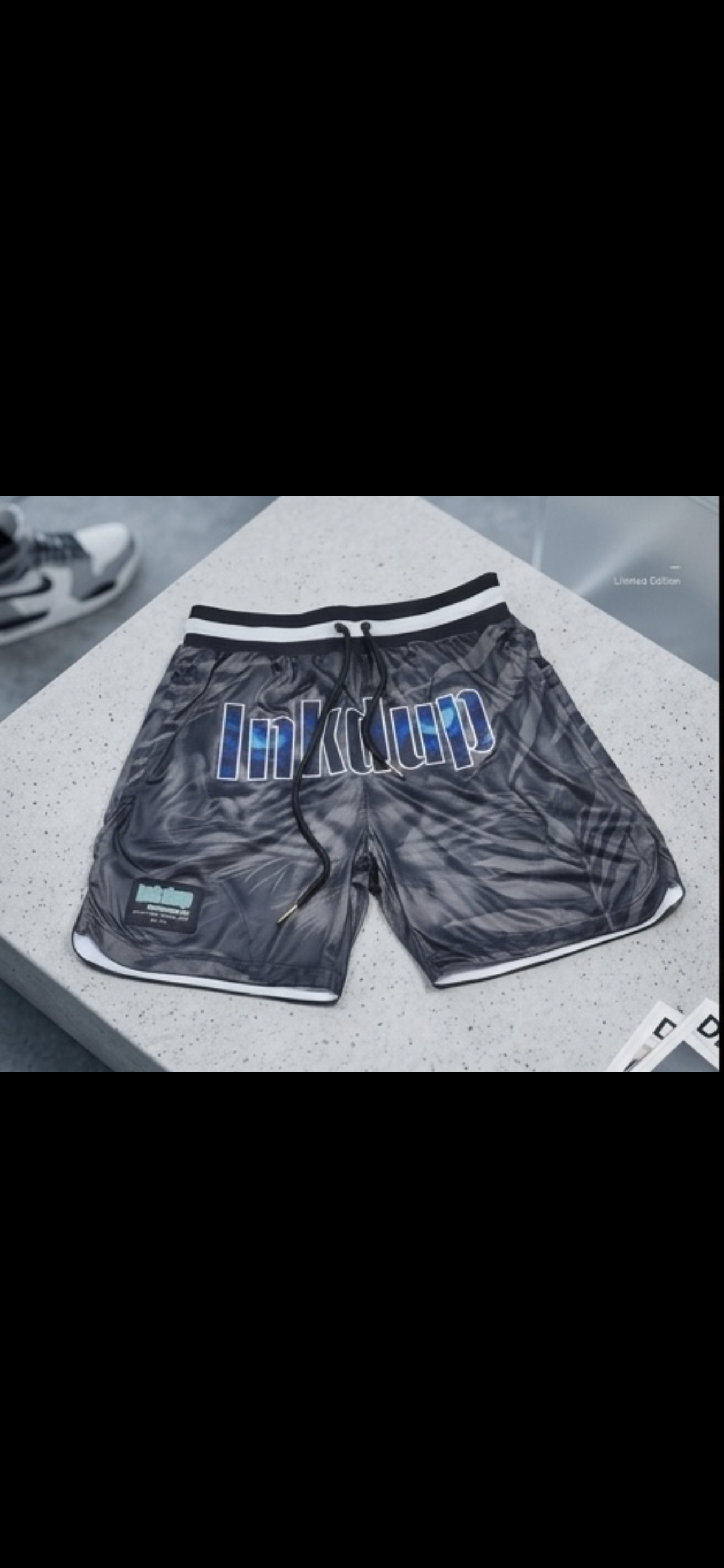 embroidered mesh shorts