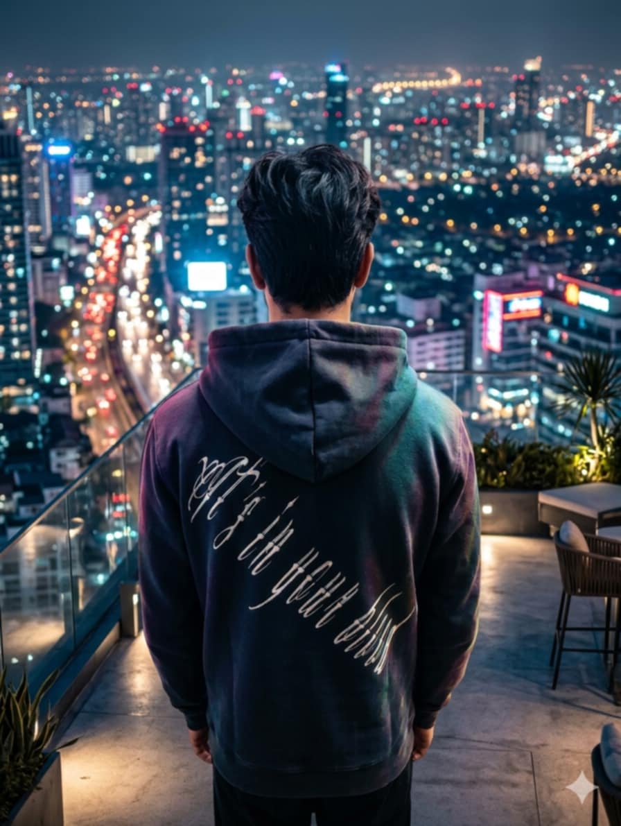 Inkdup streetwear co.| Heavyweight 450  GSM custom tiger eyes hoodie
