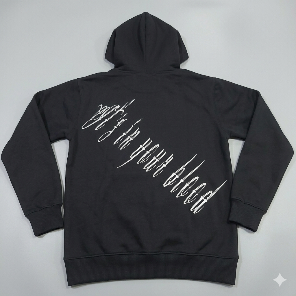 Inkdup streetwear co.| Heavyweight 450  GSM custom tiger eyes hoodie